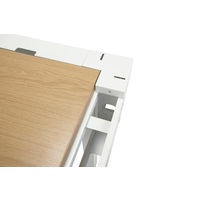 Ceha プレノデスクシステム L型天板デスク　右用　幅1675×奥行1075×高さ720mm 天板オーク/脚ホワイト 1台（4梱包）（取寄品）