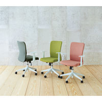 サンワサプライ 肘付きファブリックチェア レッド SNC-T159AR 1脚 オフィスチェア 背座：布張り 脚幅：620、座幅：470mm ホワイトフレーム