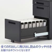 オカムラ VILLAGE VD-Aデスク 3段ワゴン 幅394×奥行580×高さ605mm ホワイト 1台（取寄品）