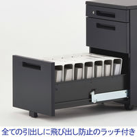 オカムラ VILLAGE VD-Aデスク 3段ワゴン 幅394×奥行580×高さ605mm ブラック 1台（取寄品）