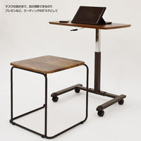 宮武製作所 キャスター付きガス式昇降テーブル 幅600×奥行き400×高さ490～690mm ブラウン 8NA-LT6042BR 1台（直送品）