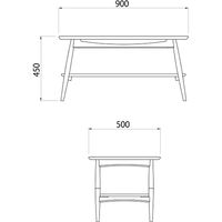 【車上渡し】 AMOCC Epice（エピセ） テーブル 無垢材 幅900×奥行500×高さ450mm ホワイトオーク 1台（直送品）