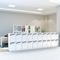 【軒先渡し】Y2K AKIRA ロッカー 4人用 2列2段 幅800×奥行410×高さ1130mm ホワイト 1台（直送品）