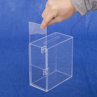 ササガワ アクリル募金箱 ロックキー付 32-5640 1台袋入