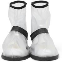 アントレックス A/D2 シューズレインカバー PVC L ブラック/クリア 128039（直送品）