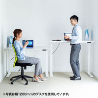 サンワサプライ e電動昇降デスク 平机 幅1600×奥行700×高さ1150mm ホワイト ERD-E16070W 1台（直送品）