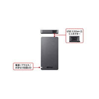 バッファロー USB3.1（Gen2） ポータブルSSD 240GB ブラック SSD-PGM240U3-B（直送品）