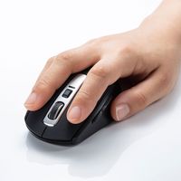 ワイヤレスマウス　無線　静音　5ボタン　中型サイズ　ブルーLED　MA-WBL161BK　サンワサプライ　1個（直送品）