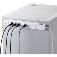 延長コード 電源タップ 1m 2P（ピン） 10個口 スイッチ ホワイト TAP-SP217-1 サンワサプライ 1個