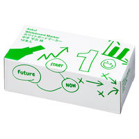 アスクル ホワイトボードマーカー 中字平芯 緑 1箱（12本入）  オリジナル