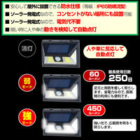 朝日電器（ELPA）　ソーラー式　LEDセンサーライト（壁掛け式） ESL-K102SL