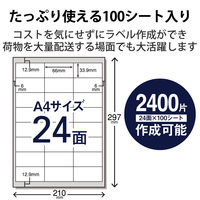 エレコム FBA対応出品者向け商品ラベル/再剥離可能/24面付/100枚 EDT-FBA24100 1個（直送品）