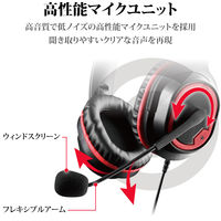 エレコム ゲーミングヘッドセット/HS-G30/オーバーヘッド/ブラック HS-G30BK 1個
