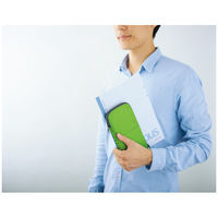 コクヨ ペンケースネオクリッツフラット・グリーン F-VBF160-4 1個