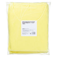 アスクル 不織布ガウン イエロー　アイソレーションガウン　使い捨て　感染対策　黄色　1袋（10枚入） オリジナル