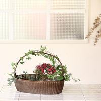 スパイス ブリキハンドル付きオーバルトレイL BAGS2223CP 1個（直送品）