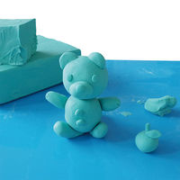 デビカ 油ねんど 500g エメラルドグリーン 093186 5個