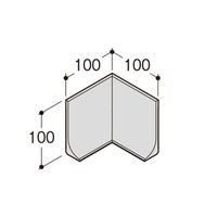 フクビ化学工業 樹脂R巾木 クリーンライン100-30R 入隅 CL30CG 1梱包(2個入)（直送品）