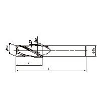 オーエスジー ハイスエンドミル/テーパ 85198 1PC（直送品）