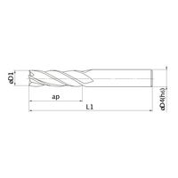 三菱マテリアル 汎用エンドミル MS4JC D0500 1セット(3PC)（直送品）