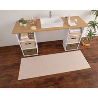 サンコー 吸着拭けるキッチンマット60×180cm 無地 ベージュ KP-77 日本製 撥水 キッチンマット ずれない おくだけ吸着 1個（直送品）