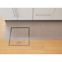 サンコー 吸着拭けるキッチンマット60×180cm 無地 ブラウン KP-78 1個