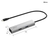 バッファロー ドッキングステーション USB Type-C接続 5ポート LAN HDMI USB-A シルバー 1個（直送品）