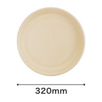 パックスタイル バガス容器 BB丸桶 4 ラミ 320φ×45H 654438 1袋(10個)（直送品）