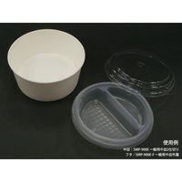 東罐興業 どんぶり容器 断熱性エンボス紙容器 SMP-700E 白無地 本体 31-383-003 1袋(30個)（直送品）