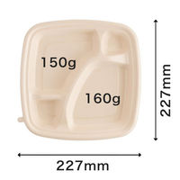 パックスタイル バガス容器 BB弁当 N23-23A ラミ(5枚入) 00678173 1袋(1個)（直送品）