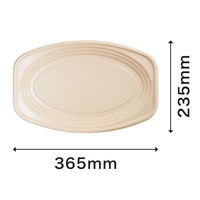 パックスタイル バガス容器 BBオードブル 小判1 ラミ 654441 1袋(10個)（直送品）