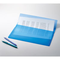 リヒトラブ(LIHIT LAB.) ワンタッチホルダー A4ワイド 青（ブルー） F3447-8 2組（4枚入×2）