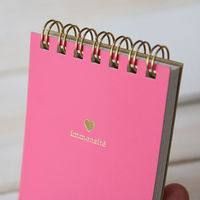 ラボクリップ メモ A7 5ミリ方眼 カミーユ ライトピンク 5冊 CMME01-LP