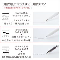 コクヨ ボールペン 水性 PPPサラサクリップ 0.5mm ホワイト軸 黒 3本 PER-SC05W