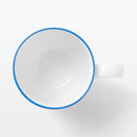 無印良品 日常の器 デミタスカップ ブルーライン 約130mL 1セット（2個） 良品計画