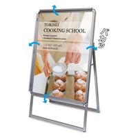 常磐精工 ポスターグリップスタンド看板 屋内用 A1 片面 木目 ウエイトアーム・水タンクセット PGSK-A1KM-3SET 1セット（直送品）