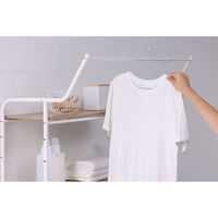 アイリスオーヤマ 伸縮スタイルランドリーラック　ハンガーバー付き ホワイト HSLR-EX895 1台（直送品）