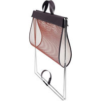 サキ セルフワゴン メッシュxレザー調PVC ホワイト 4990630358021 1個（直送品）