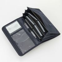 無印良品 ポリエステル 母子手帳ケース 大 ネイビー 約24×17cm 良品計画