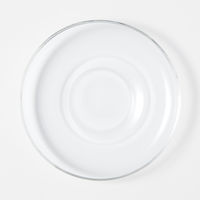 無印良品 耐熱ガラス ソーサー 約直径14cm 1セット（2枚） 良品計画