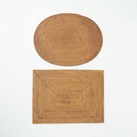 無印良品 ランチョンマット オーバル 約幅40×奥行30cm 1セット（2枚） 良品計画