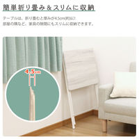 エイ・アイ・エス 折畳テーブル M 幅500×奥行480×高さ700mm グレー FT-08M GY 1台（直送品）