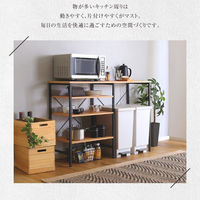 ホームテイスト ヴィンテージごみ箱上キッチンカウンター 幅120×奥行400高さ850mm シャビーオークブラック VSK-120KC 1台（直送品）