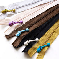 YKK Y.K.K　ポーチ用ファスナー　シックカラー　20cm　5色セット　3CF20-COMIX-1　5本入/5袋セット（直送品）