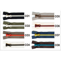 日本紐釦貿易(Nippon Chuko) Y.K.K 8ビスロンファスナー 40cm ホワイト×ブラック 8VSC40-CO4（直送品）