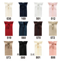 日本紐釦貿易(Nippon Chuko) Y.K.K フラットニットファスナー 40cm 同色10本入り col.030 FN40-030（直送品）