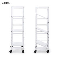 サンワサプライ 高耐荷重ワゴン 3段 ホワイト WG-208 1個（直送品）