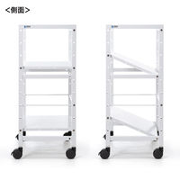 サンワサプライ 高耐荷重ワゴン 2段 ホワイト WG-207 1個（直送品）