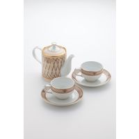 ミスターボス ドンチーベージュ ポット付コーヒー碗皿6客セット SYAー045 1箱（直送品）