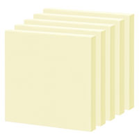 アスクル はたらく ふせん 付箋  75×75mm パステルイエロー （正方形） 10冊 オリジナル
